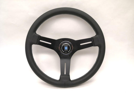 Nardi Competition Steering Wheel 330mm with Perforated Leather grip and Black spokes — authentic Italian manufacture