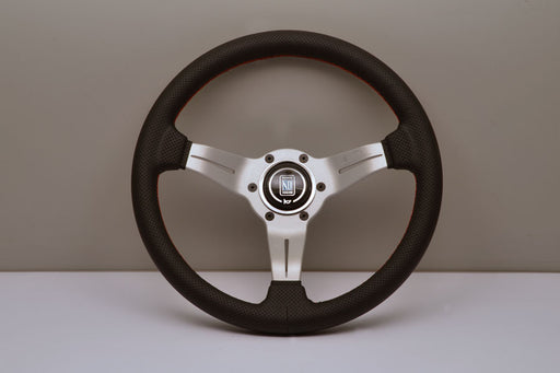 Nardi Sport Rally (Deep Corn) Steering Wheel 330mm with Perforated Leather grip and Silver spokes — authentic Italian manufacture