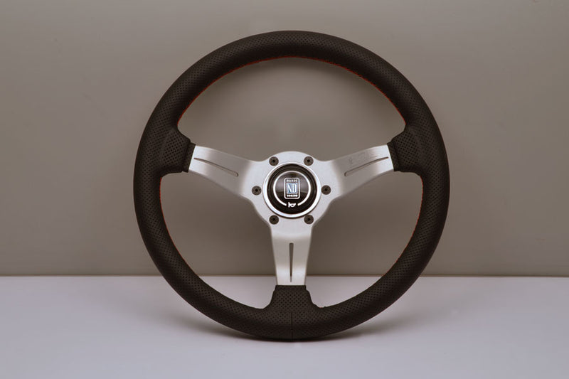 Nardi Sport Rally (Deep Corn) Steering Wheel 330mm with Black Suede grip and Silver spokes — authentic Italian manufacture