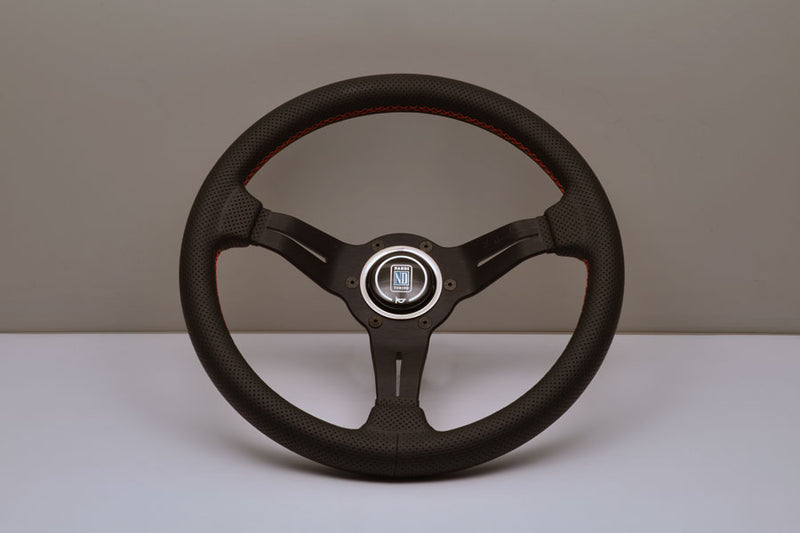 Nardi Sport Rally (Deep Corn) Steering Wheel 330mm with Perforated Leather grip and Black spokes — authentic Italian manufacture