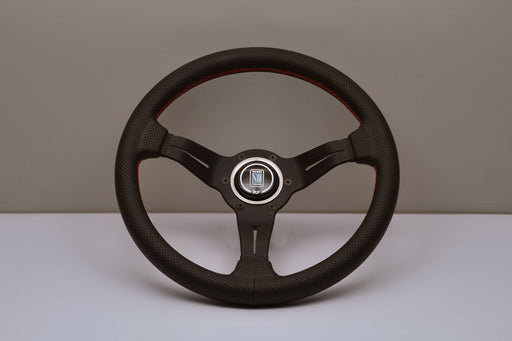Nardi Sport Rally (Deep Corn) Steering Wheel 330mm with Perforated Leather grip and Black spokes — authentic Italian manufacture