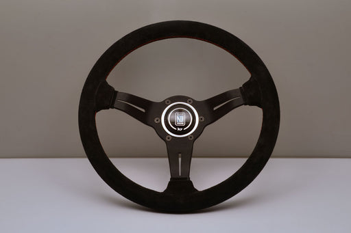 Nardi Sport Rally (Deep Corn) Steering Wheel 330mm with Black Suede grip and Black spokes — authentic Italian manufacture