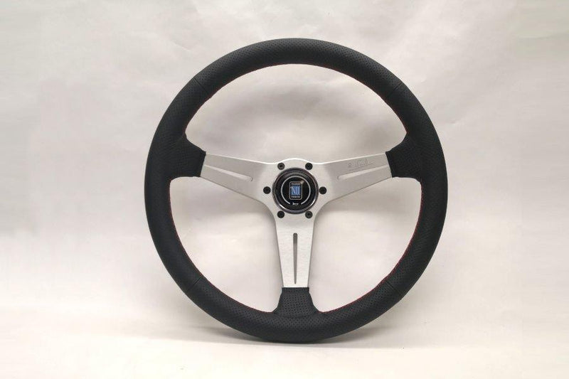 Nardi Sport Rally (Deep Corn) Steering Wheel 350mm with Black Suede grip and Silver spokes — authentic Italian manufacture