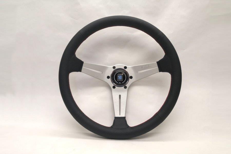 Nardi Sport Rally (Deep Corn) Steering Wheel 350mm with Perforated Leather grip and Black spokes — authentic Italian manufacture