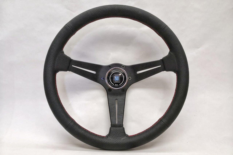 Nardi Sport Rally (Deep Corn) Steering Wheel 350mm with Perforated Leather grip and Black spokes — authentic Italian manufacture