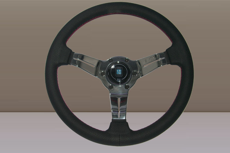 Nardi Sport Rally (Deep Corn) Steering Wheel 330mm with Perforated Leather grip and Polished spokes — authentic Italian manufacture