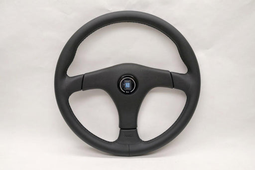 Nardi Gara 3/3 Steering Wheel 365mm with Black Leather grip and Black spokes — authentic Italian manufacture