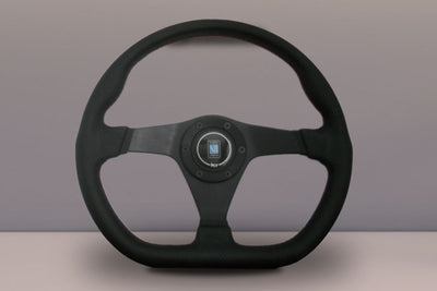 Nardi Gara Sport 350mm Black Spoke Perforated Leather