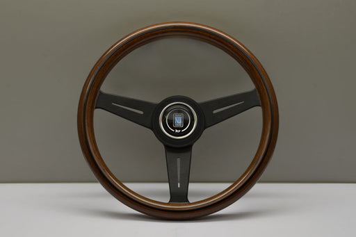 Nardi Classic Wood Steering Wheel 330mm with Wooden grip and Black spokes — authentic Italian manufacture