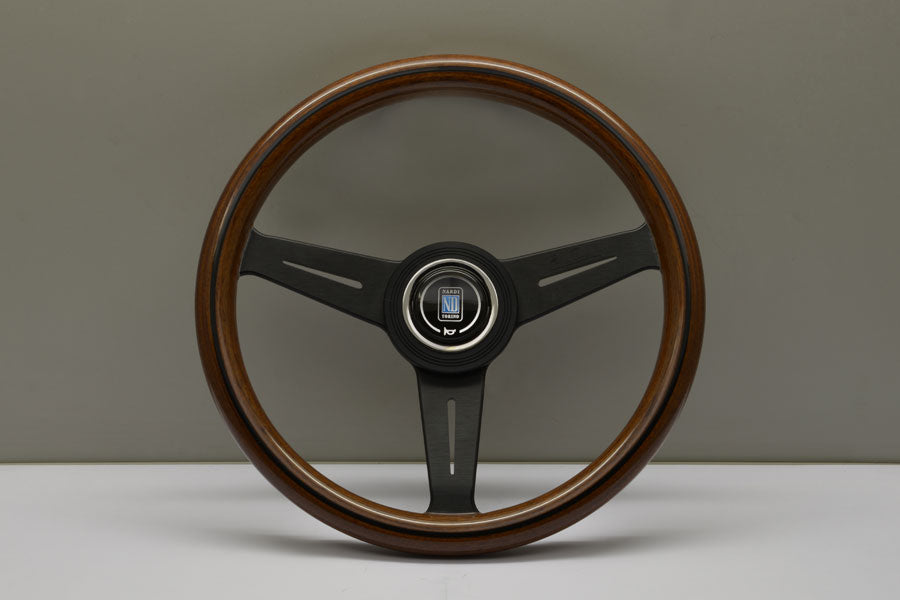 Nardi Classic Wood Steering Wheel 340mm with Wooden grip and Black spokes — authentic Italian manufacture