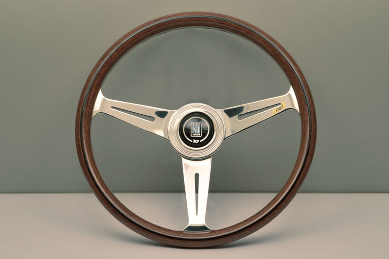 Nardi Classic Wood Steering Wheel 360mm with Wooden grip and Polished spokes — authentic Italian manufacture