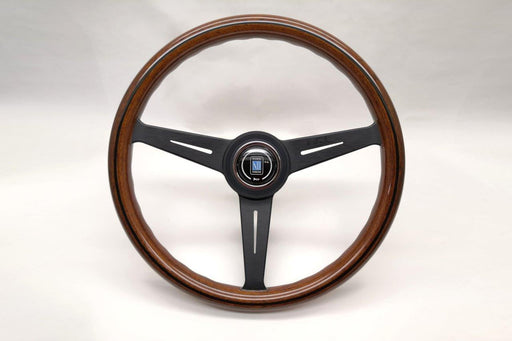 Nardi Classic Wood Steering Wheel 360mm with Mahogany grip and Black spokes — authentic Italian manufacture