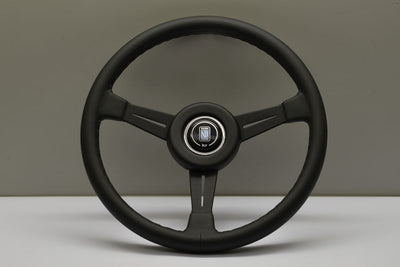 Nardi Classico 365mm Black Spoke Black Leather