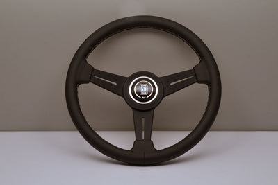 Nardi Classic 330mm Black Spoke Black Leather