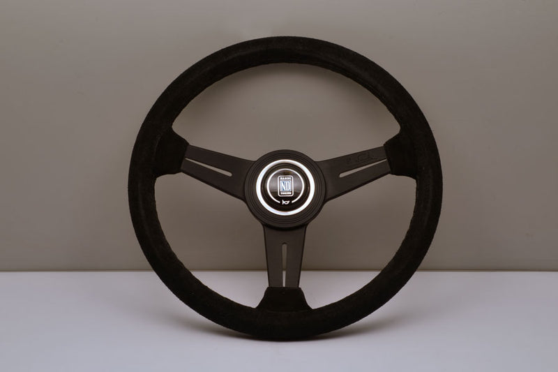 Nardi Classic Steering Wheel 330mm with Black Suede grip and Black spokes — authentic Italian manufacture