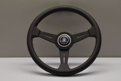 Nardi Classic 340mm Black Spoke Black Leather