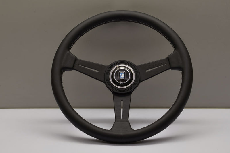 Nardi Classic Steering Wheel 340mm with Black Leather grip and Black spokes — authentic Italian manufacture