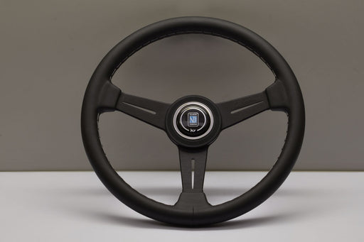 Nardi Classic Steering Wheel 340mm with Black Leather grip and Black spokes — authentic Italian manufacture