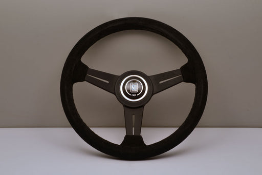 Nardi Classic Steering Wheel 340mm with Black Suede grip and Black spokes — authentic Italian manufacture