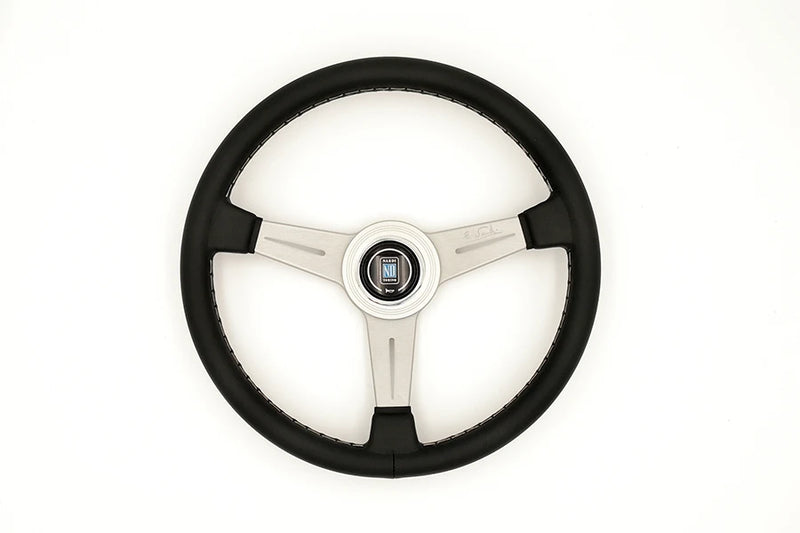 Nardi Classic 330mm Silver Spoke Black Leather