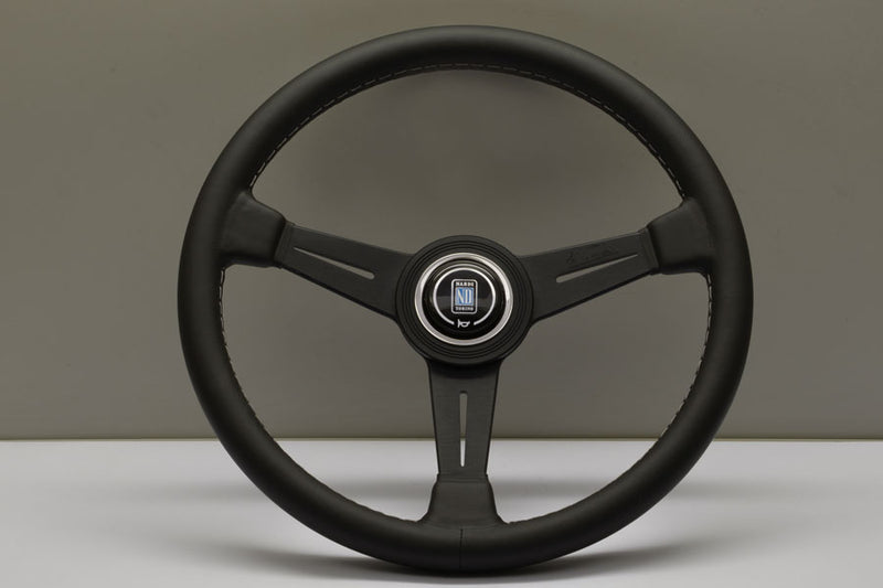 Nardi Classic Steering Wheel 360mm with Black Leather grip and Black spokes — authentic Italian manufacture