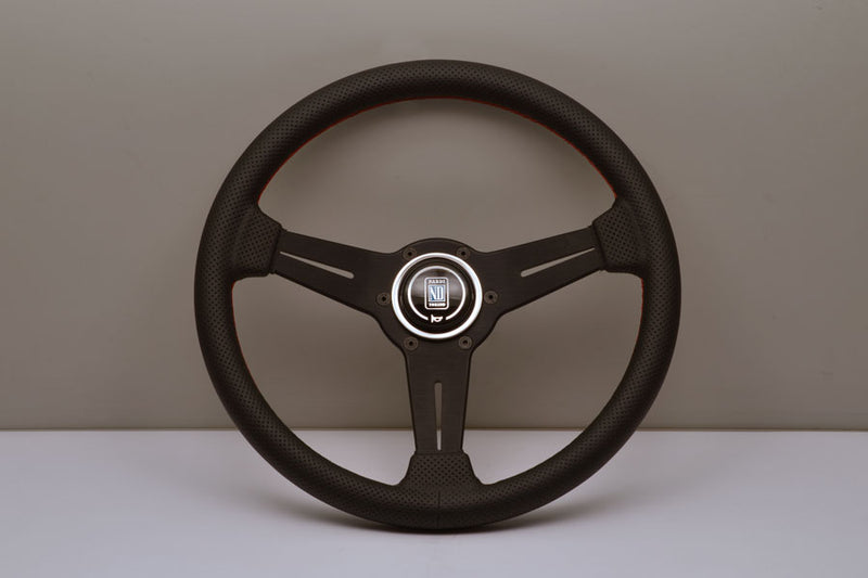 Nardi Classic Steering Wheel 330mm with Perforated Leather grip and Black spokes — authentic Italian manufacture