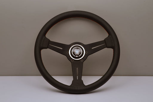Nardi Classic Steering Wheel 330mm with Perforated Leather grip and Black spokes — authentic Italian manufacture