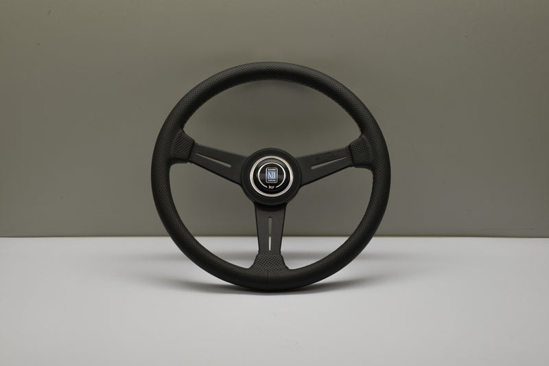 Nardi Classic Steering Wheel 340mm with Perforated Leather grip and Black spokes — authentic Italian manufacture