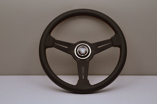 Nardi Classic Type A Steering Wheel 360mm with Perforated Leather grip and Black spokes — authentic Italian manufacture