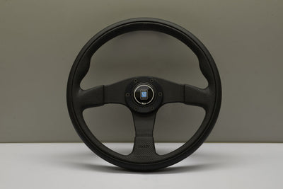 Nardi Twin 350mm Black Spoke Black Leather
