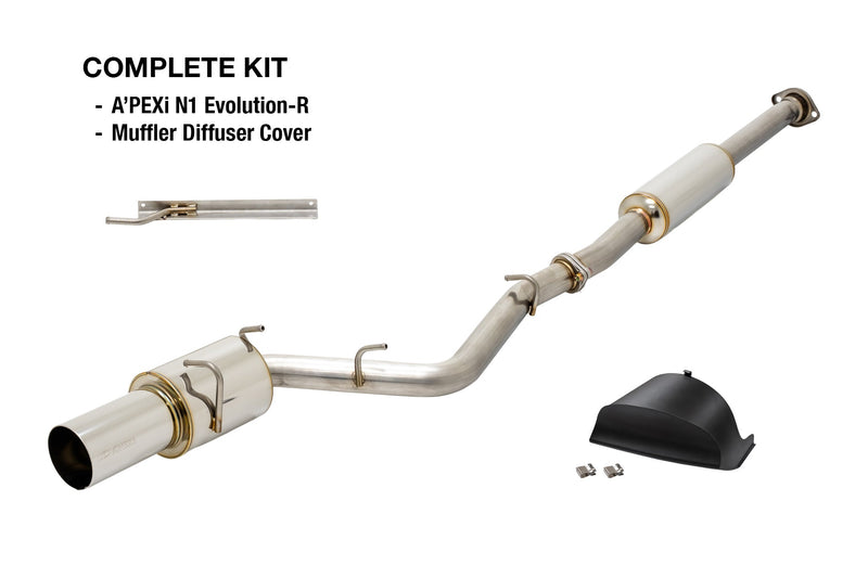 A'PEXi - N1 Evolution R (Catback) + Muffler Bumper Cover - Toyota GR86 / Subaru BRZ (2022+) & Toyota 86 / Scion FR-S / Subaru BRZ (13-21)
