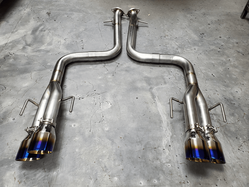 PPE Lexus GSF Muffler Delete - polished round tips