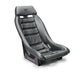 NRG GT Retro Bucket Seat - Black PVC Leather Black Stitching Black Fiberglass Back