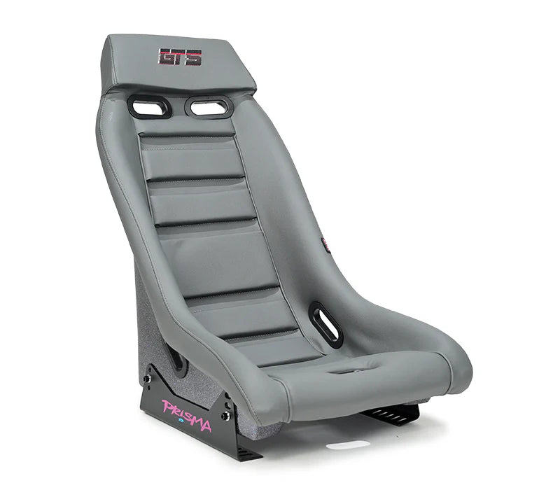 NRG GT Retro Bucket Seat -Gunmetal PVC Leather Gunmetal Stitching Multicolor Fiberglass Back Glitter