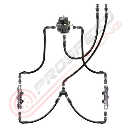 GReddy AN08 180 DEGREE HOSE END SWIVEL BLACK/GOLD ANODIZED