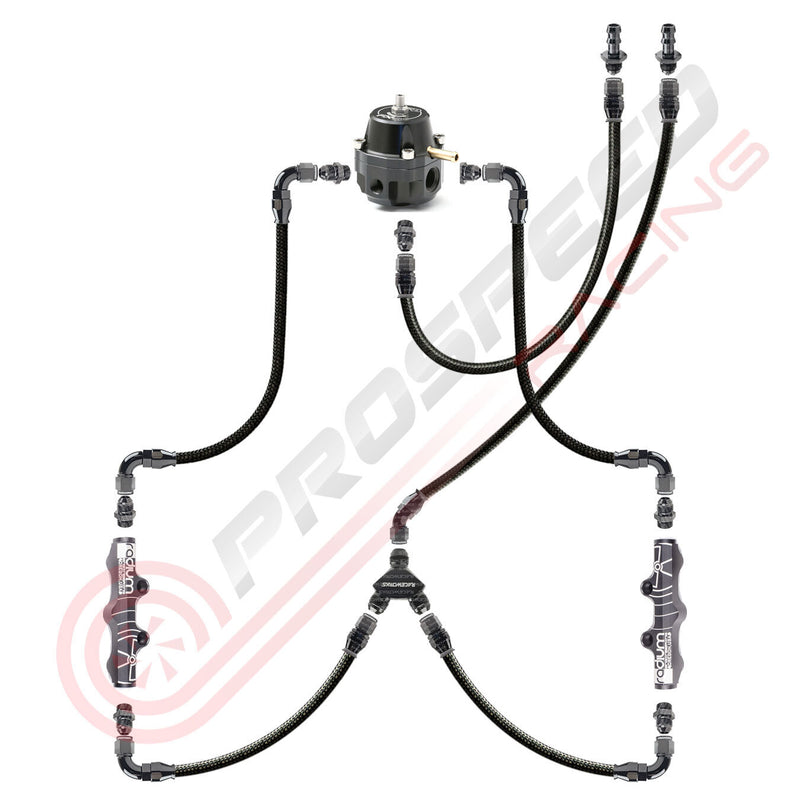 GReddy AN08 180 DEGREE HOSE END SWIVEL BLACK/GOLD ANODIZED