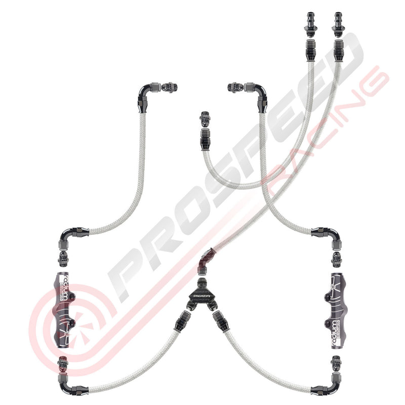 GReddy AN08 30 DEGREE HOSE END SWIVEL BLACK/GOLD ANODIZED