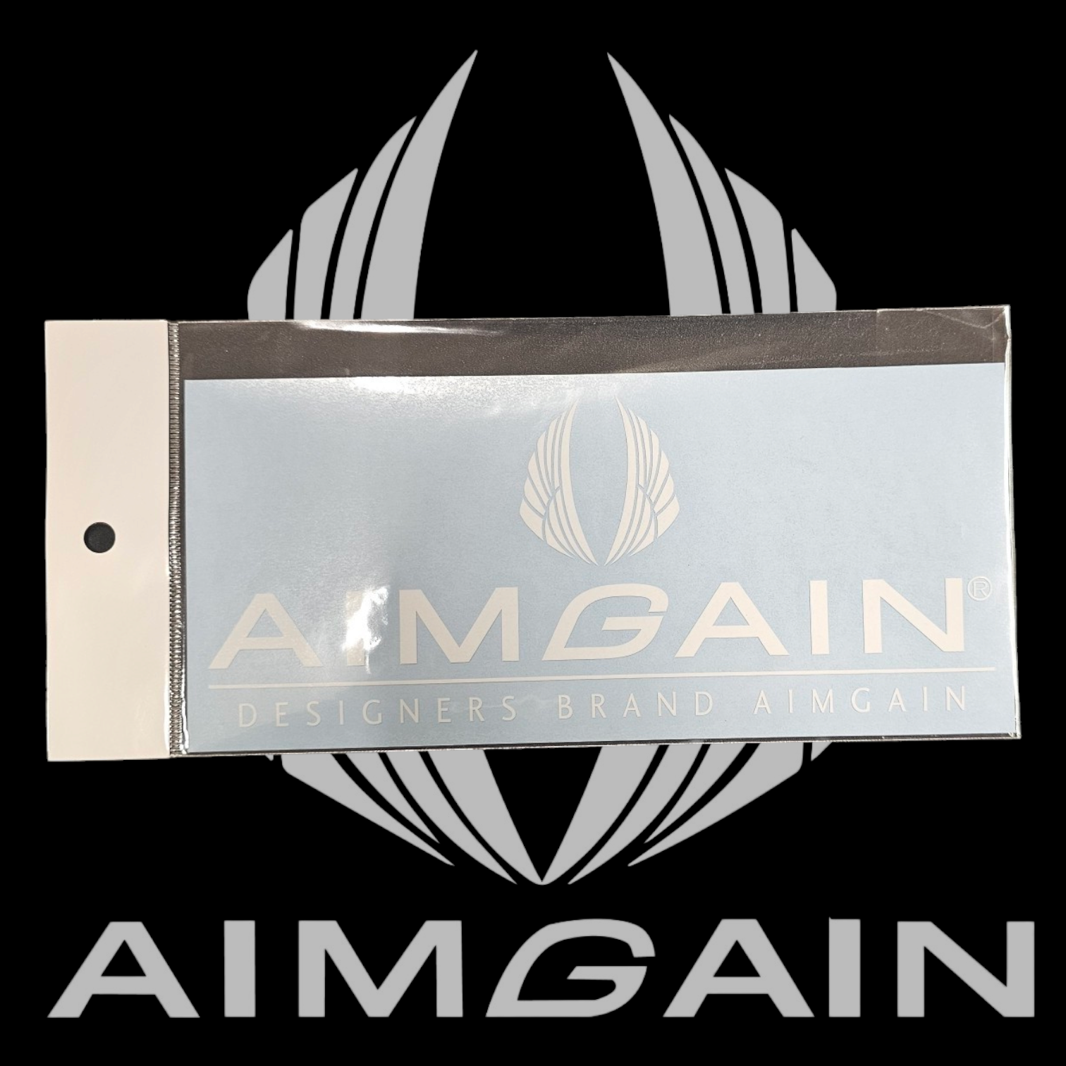 AIMGAIN Wing Sticker (white)