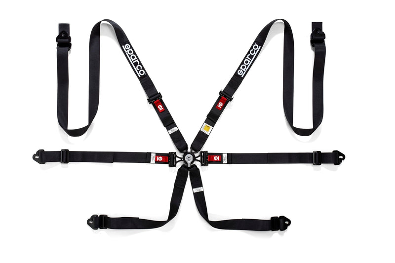 Sparco Belt H-2 PD 6-Point 2in Harness - Black