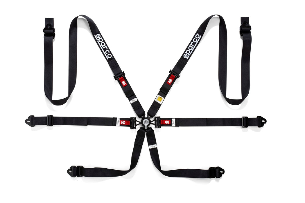 Sparco Belt H-2 PD 6-Point 2in Harness - Black