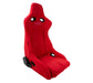 NRG Prisma Lab reclining bucket seat in satin or microfiber finish Red