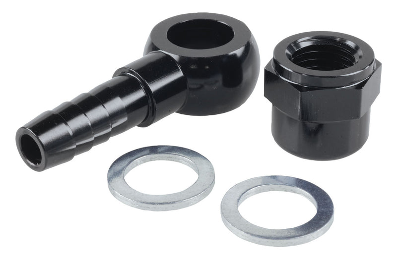 Turbosmart 10mm / 3/8in Hose End to -6AN ORB Male Straight - Black