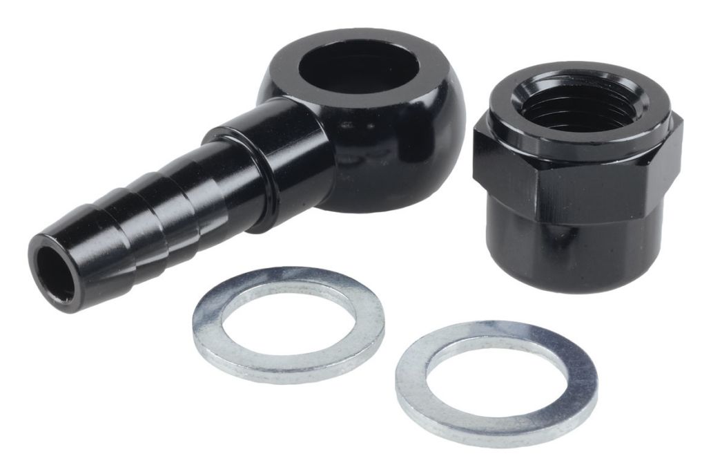 Turbosmart 8mm / 5/16in Hose End to -6AN ORB Male Straight - Clear