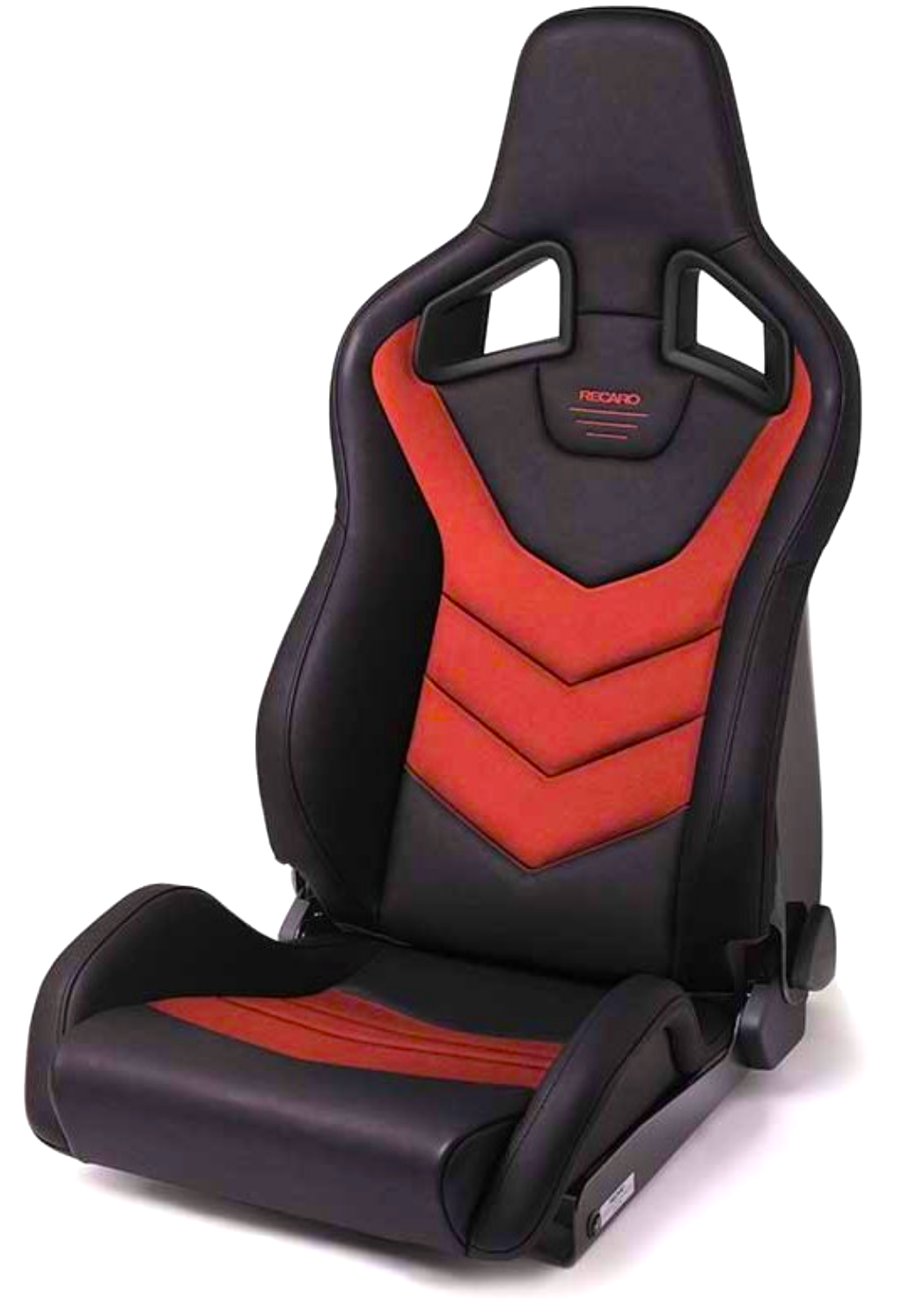 Recaro Sportster CS LH Seat - Black Leather - Suede Red/Red Logo