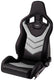 Recaro Sportster GT w/Sub-Hole Passenger Seat - Black Vinyl/Cloud Grey Suede