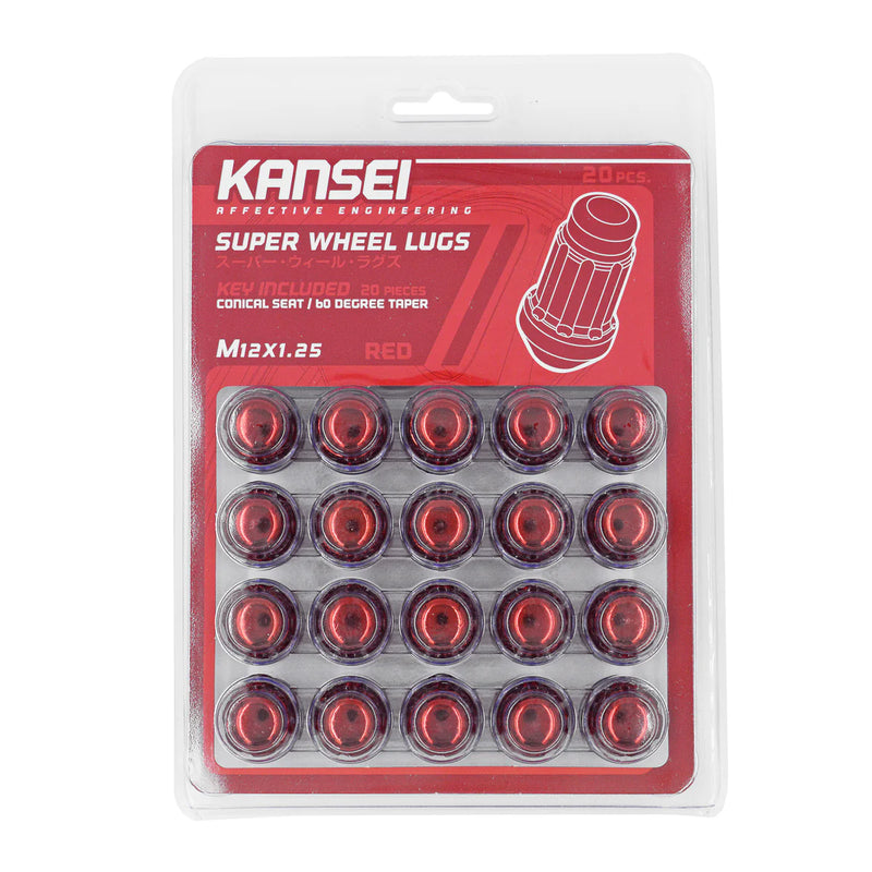 Kansei 12X1.5 Red Spline Acorn (20Pc Kit)