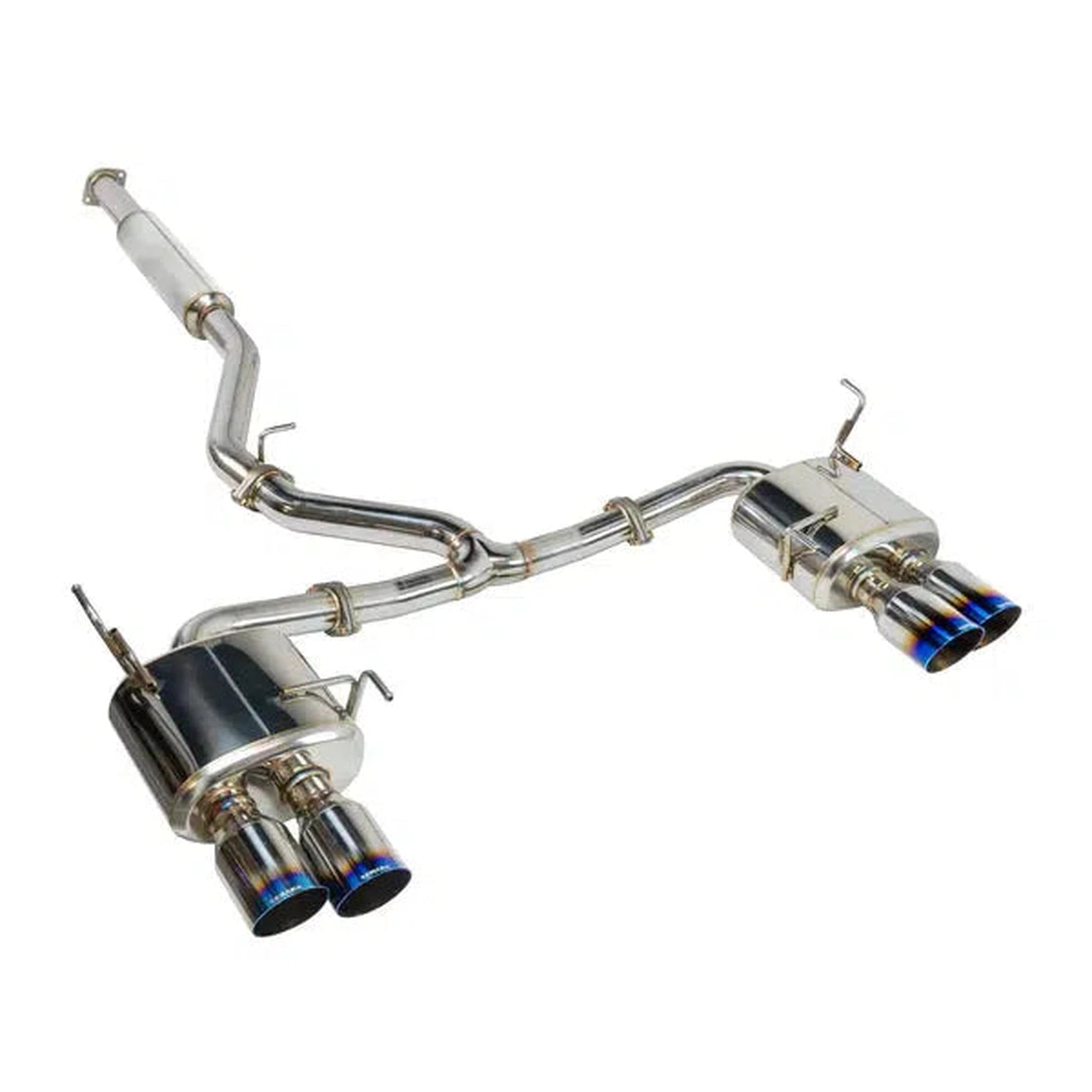 REMARK Catback Exhaust, Subaru WRX VB - Burnt Stainless 4 Quad Tips (Resonated)