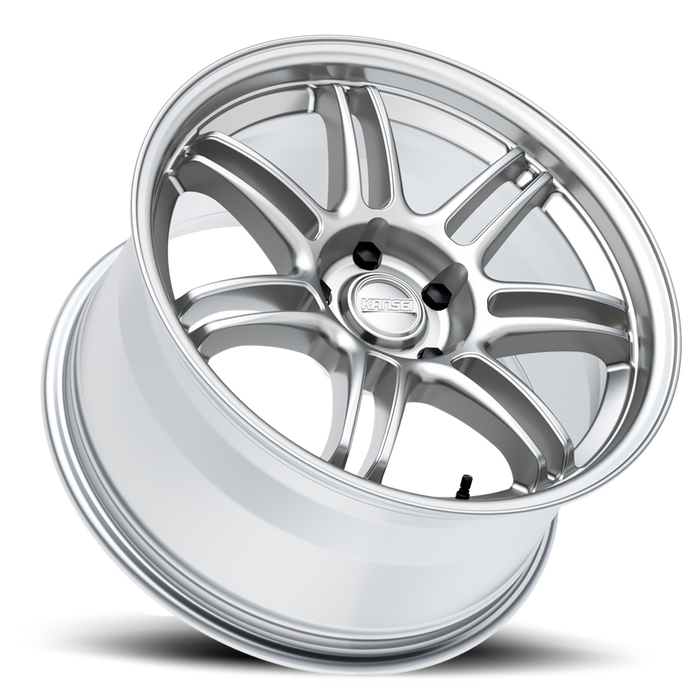 Kansei K17H Seven 18x10.5in / 5x120 BP / 12mm Offset / 72.6mm  Bore - Hyper Silver