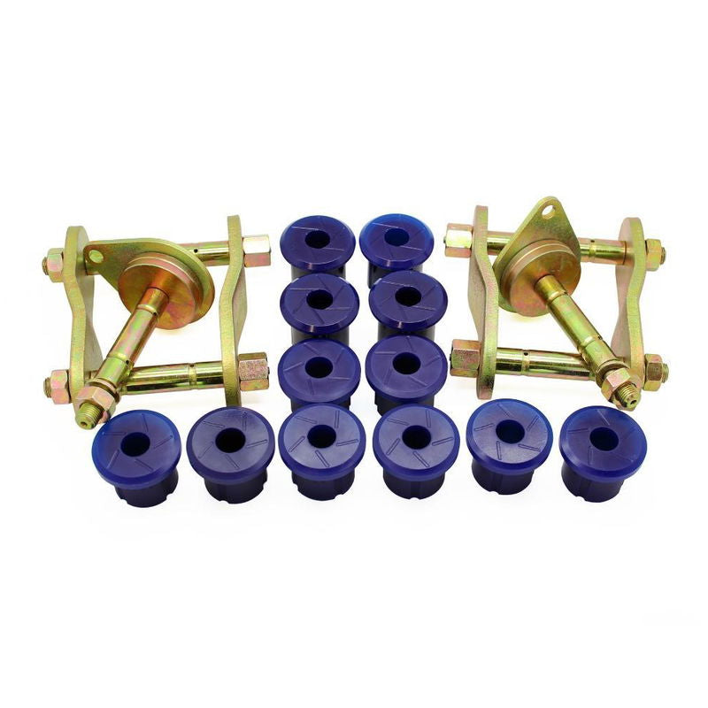 SuperPro 07+ Toyota Land Cruiser Greaseable Leaf Spring and Shackle Bushing Kit- (Rear)