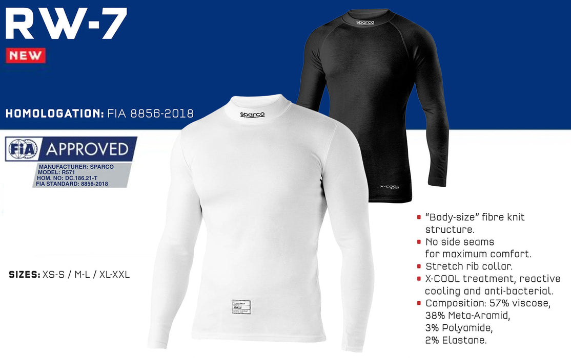 Sparco Undershirt RW7 M/L White